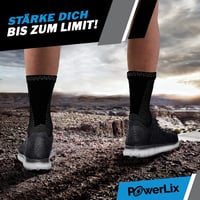 POWERLIX Protecție pentru gleznă 2 buc., Suport profesional pentru gleznă, Șosetă compresivă pentru fasciită plantară, artrită, dureri articulare, Negru, Mărimea M 2