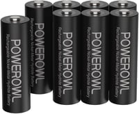 POWEROWL AA Újratölthető Elemek 8db - 2800 mAh Nagy Kapacitású Ni-MH Akkumulátor 1200 Töltési Ciklussal Távirányítókhoz, Játékokhoz, Lámpákh 1