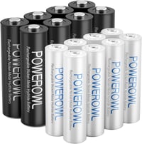 POWEROWL AAA Újratölthető Elemek 1000 mAh - 8 db Ni-MH Akkumulátor Távirányítókhoz, Játékokhoz, Lámpákhoz és Digitális Eszközökhöz 1