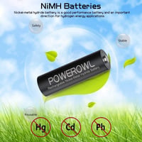 POWEROWL AAA Újratölthető Elemek 1000 mAh - 8 db Ni-MH Akkumulátor Távirányítókhoz, Játékokhoz, Lámpákhoz és Digitális Eszközökhöz 4