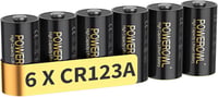 POWEROWL CR123A Lítium Elem 3V - 6 db-os Csomag, 1300 mAh Nagy Kapacitású Tartós Akkumulátor Kamerákhoz, Lámpákhoz, Riasztókhoz 1