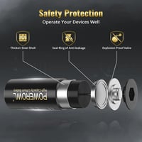 POWEROWL CR123A Lítium Elem 3V - 6 db-os Csomag, 1300 mAh Nagy Kapacitású Tartós Akkumulátor Kamerákhoz, Lámpákhoz, Riasztókhoz 4