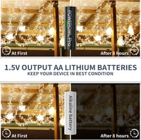 POWEROWL Lithium AA akkumulátor 8db töltővel 3000mWh 1.5V 6