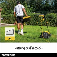 Elektrická kosačka Powerplus POWEG62205 s motorom 1300 W, záber kosenia 320 mm, nastaviteľná výška kosenia, zberný kôš, pre plochy do 250 m² 5