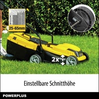 Elektrická kosačka Powerplus POWEG62205 s motorom 1300 W, záber kosenia 320 mm, nastaviteľná výška kosenia, zberný kôš, pre plochy do 250 m² 3