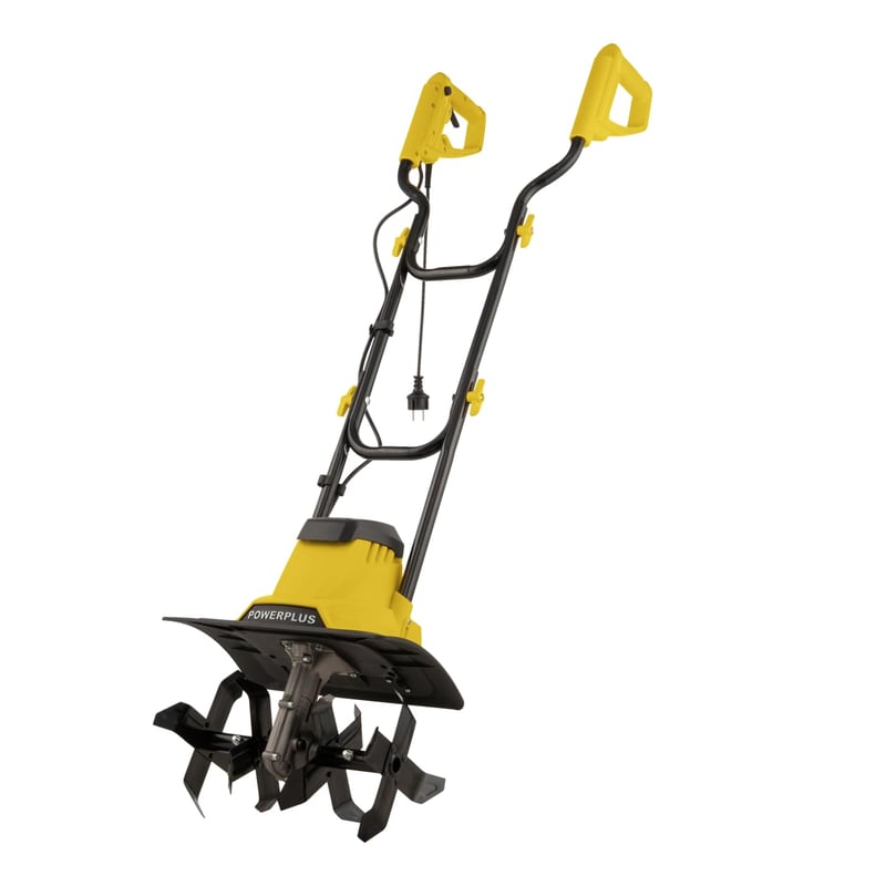 Elektrický kultivátor Powerplus POWEG72000 1200 W – so 4 nožmi, pracovná hĺbka 220 mm, pracovný záber 360 mm, motorový rotavátor