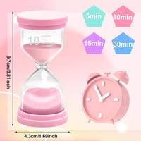 Powglass 4 darabos homokóra szett gyerekeknek, színes időmérő készlet 2