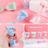 Powglass 4 darabos homokóra szett gyerekeknek, színes időmérő készlet 6