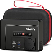 Powkey 26400 mAh hordozható erőmű 100W AC aljzattal és 65W USB-C töltéssel 1