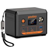 POWKEY Prenosná powerbanka 30000mAh 96Wh LiFePO4 100W USB-C s LED svetlom, externá batéria na kempovanie a cestovanie 1