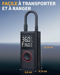 Powools Vezeték Nélküli Autó Gumiabroncs Pumpa 150 PSI LED Világítással 8