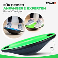 POWRX 40 cm-es egyensúlyozó tábla fogantyúval, zöld - terápiás balanszozó korong 4