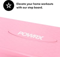 POWRX Aerobik stepper állítható magasságú fitness stepdeszka csúszásgátló gumilappal otthoni edzéshez rózsaszín 2