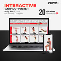 POWRX Balance Pad 40x34x5cm egyensúly és stabilitás tréning párnával 7