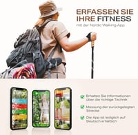 POWRX Nordic walking bot 69-136 cm aluminium teleszkópos lengéscsillapítás könnyű 6