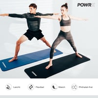 POWRX Tornaszőnyeg Yoga Pilates Fitness Mat 90x60cm Hordszíjjal Fekete 7