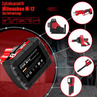 Acumulator de schimb Li-ion POWTREE 12V 8,0Ah pentru dispozitive Milwaukee M12 XC – 48-11-2401 48-11-2402 48-11-2411 48-11-2420 48-11-2440 5