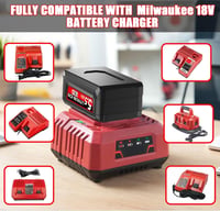 Powtree 2x 18V 5.5Ah Milwaukee M18 Akkumulátor Csere Kompatibilis 7