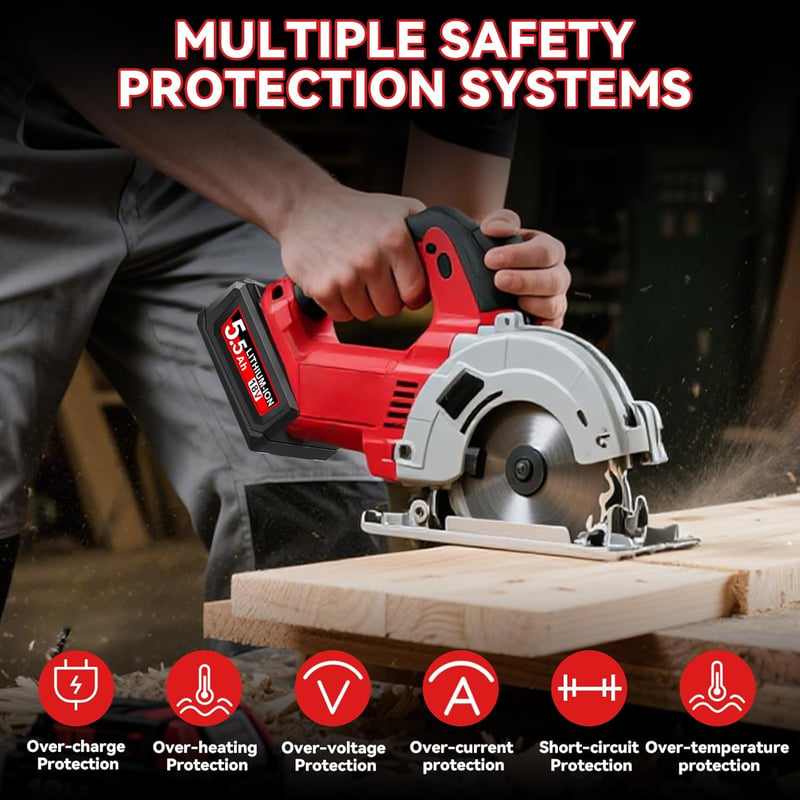 Powtree 2x 18V 5.5Ah Milwaukee M18 Akkumulátor Csere Kompatibilis