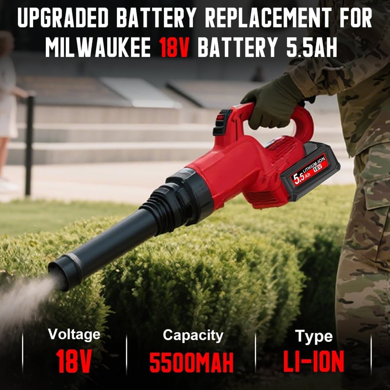 Powtree 2x 18V 5.5Ah Milwaukee M18 Akkumulátor Csere Kompatibilis