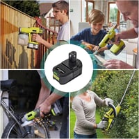 Powtree 2x 18V 5500mAh Ryobi ONE+ Akkumulátor LED kijelzővel 7