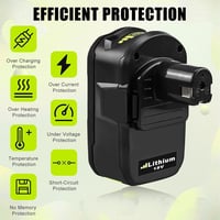 Powtree 2x 18V 5500mAh Ryobi ONE+ Akkumulátor LED kijelzővel 4