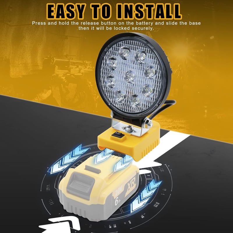 Powtree DeWalt 18V/20V Akkus LED Munkalámpa Reflektor Fényszóró