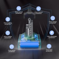 Powtree Dyson V10 / SV12 csereakkumulátor 6,0 Ah - szűrővel és csavarokkal 4