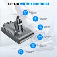 Powtree V6 csere akkumulátor Dyson V6 / DC62 / SV03 porszívóhoz 3