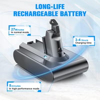 Powtree V6 csere akkumulátor Dyson V6 / DC62 / SV03 porszívóhoz 4