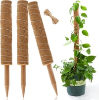 POXIAOER Moss Pole 40cm Kúszónövény Támasz 3db Monstera Kokosztüskés Rúd 1