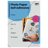PPD 50 listova A4 Samoljepljivog Sjajnog Foto Papira 120g - Kompatibilan s Inkjet Pisačima Naljepnica Papir Foto Kvalitete 1