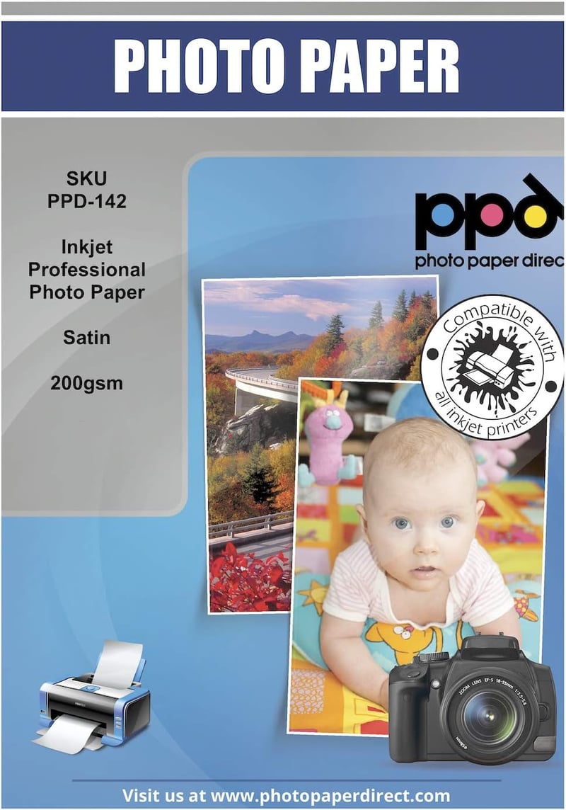 PPD A4 Prémium Fotópapír - 50 db Selyemfényű Matt 200g/m² Vízálló Tintasugaras Papír, Azonnali Száradás, Professzionális Minőség