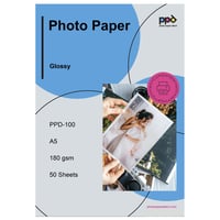 PPD A5 Premium Foto Papir - 50 Listova Visoko Sjajni Inkjet Papir 180g - Vodootporan i Brzo Sušeći za Ispis Fotografija 1