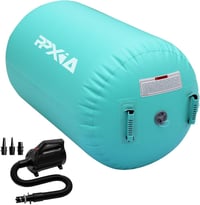 PPXIA Felfújható Gimnasztikai Henger 100x60cm Kék Air Roll Tornaszőnyeg Pumpa Yoga Edzés Akrobatika 1