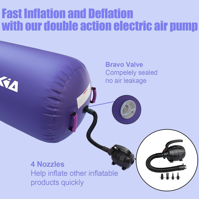 PPXIA Felfújható Gimnasztikai Henger Pumpa Jóga Roller Edzés