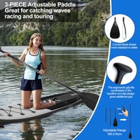 Placă SUP gonflabilă PPXIA cu echipament complet, 320x82x15 cm - negru 4