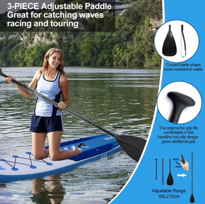 PPXIA Felfújható SUP Deszka 320cm Stabil Paddleboard Teljes Felszereléssel - Blue 320 cm