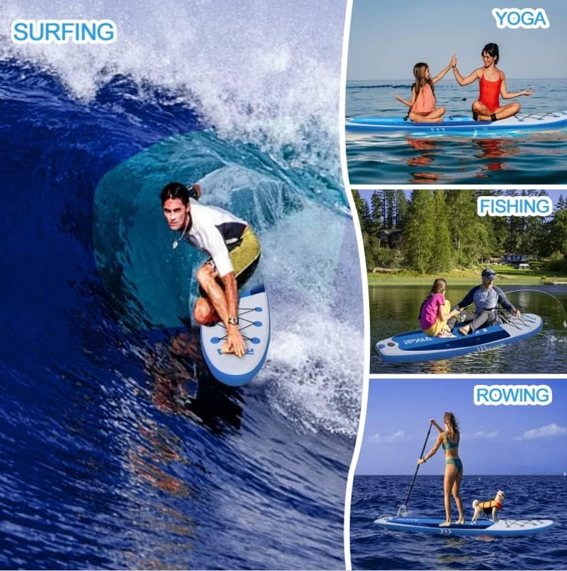 PPXIA Felfújható SUP Deszka 320cm Stabil Paddleboard Teljes Felszereléssel - Blue 320 cm