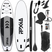 Placă SUP gonflabilă PPXIA cu echipament complet, 320x82x15 cm - negru 1