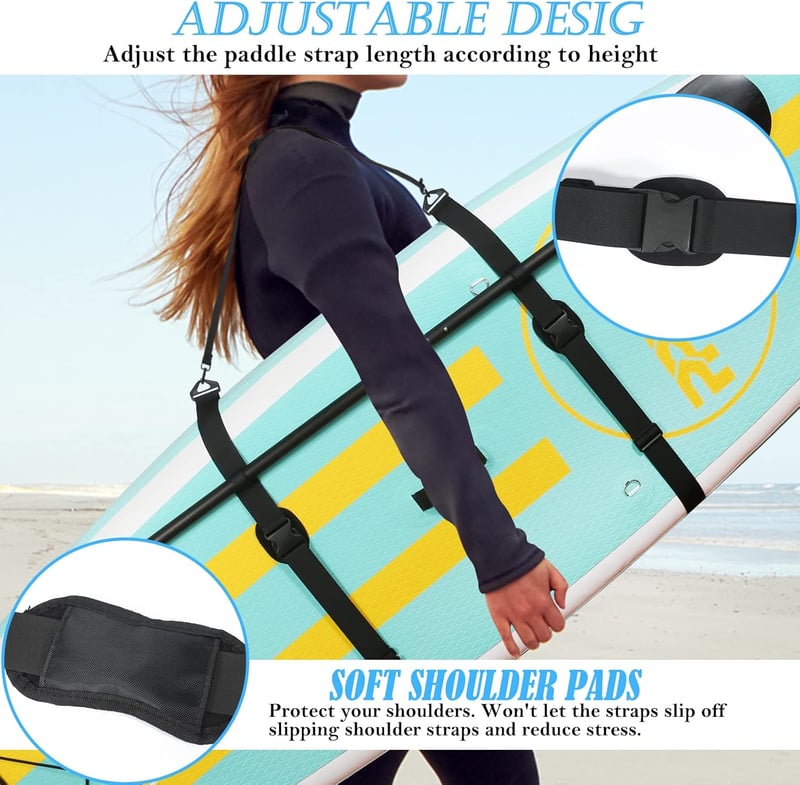 PPXIA Szörfdeszka Hordszíj Vállpánttal, SUP Paddleboard Hordozó Szíj Evezőtartóval