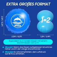 PPXIA Téli Medence Párna 2.5m Kerek XXL Légpárna Dupla Szelep -25°C 2