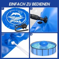 PPXIA Téli Medence Párna 2.5m Kerek XXL Légpárna Dupla Szelep -25°C 7