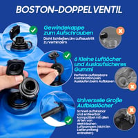 PPXIA Téli Medence Párna 2.5m Kerek XXL Légpárna Dupla Szelep -25°C 3