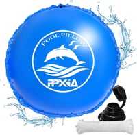 PPXIA Téli Medence Párna 2.5m Kerek XXL Légpárna Dupla Szelep -25°C 1