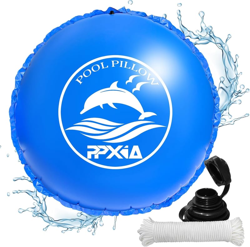 PPXIA Téli Medence Párna 2.5m Kerek XXL Légpárna Dupla Szelep -25°C