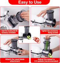 PQPO KitchenAid Mixer Szeletelő és Reszelő Adapter 5 Pengével 6