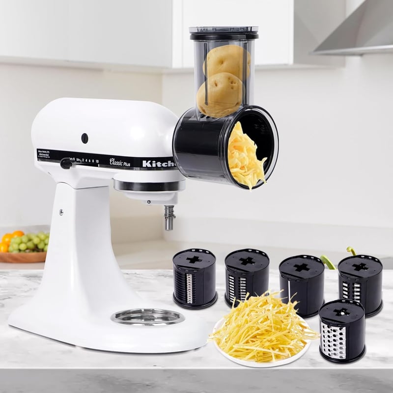 PQPO KitchenAid Mixer Szeletelő és Reszelő Adapter 5 Pengével