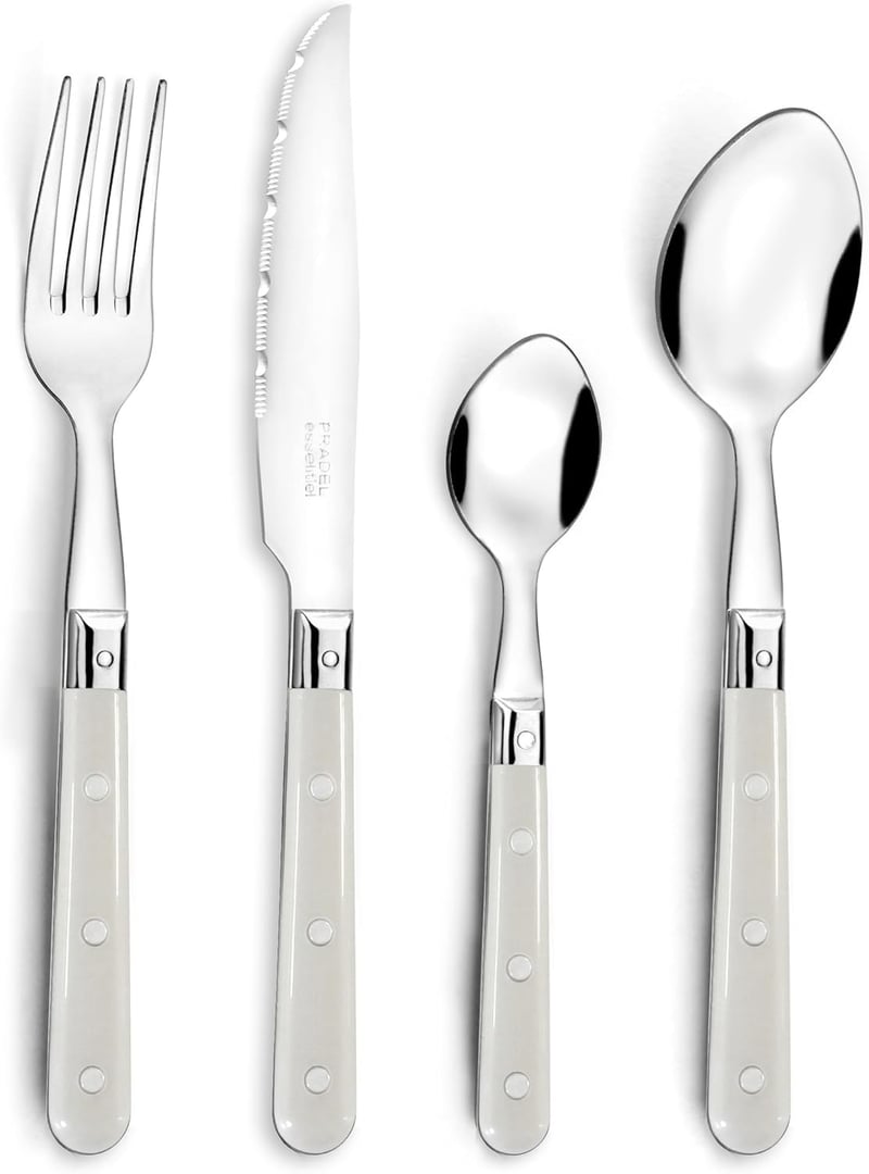 Pradel Essentiel Bistro Club 24 részes evőeszköz készlet 6 személyre rozsdamentes acél