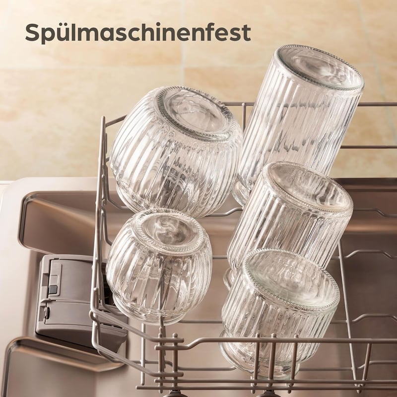Praknu 6 darabos üveg tárolóedény szett 1000ml légmentes zárással